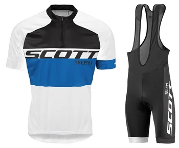 Scott teleyi Black Cyklistika Dres Bib Nastaviť MTB Jednotné Cyklistické Oblečenie Rýchle Suché Požičovňa Nosiť Oblečenie, Pánske Krátke Maillot Culotte