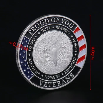 Spojené Štáty Veterán So Suvenírmi Mince Pozlátené Zberateľskú Darček Počesť Pamätnú Výzvou Mince Domáce Dekorácie