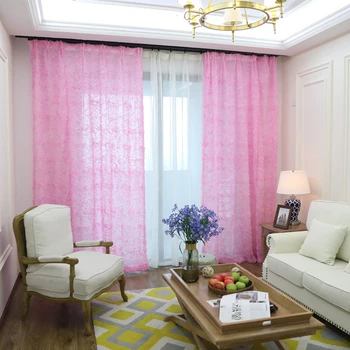 Biela Čipka 3D Rose Záclony Voile Vlastné Okenné Pre Manželstvo, Obývacia Izba, Spálňa kórejský Tvorivé Ružové Priesvitné WP148 *30