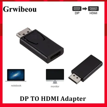 Grwibeou Display Port DP Samec Na HDMI Žena Adaptér Black Vysokej Kvality Dp-Hdmi Konvertor Pre HDTV PC DP-HDMI Konvertor Obrázok 2