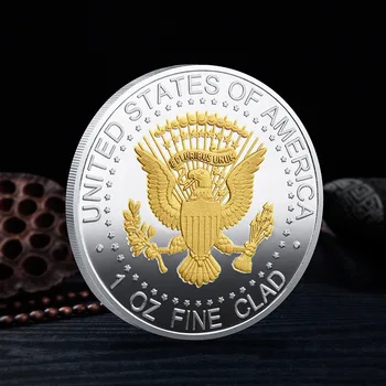 1964 NÁS Mince Kennedy Suveníry a Darčeky Strieborné Pozlátené Pamätné Mince Spojené Štáty Domáce Dekorácie Strieborné Mince