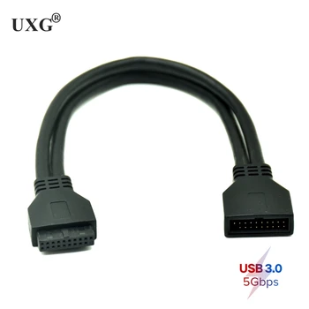 Nízky Profil Hlavičky Malé Mini USB 3.0 19/20 Pin Vnútorného pnutia, Plochý Kábel 20Pins Mužov a Žien Adaptér pre základnú Dosku-20 CM Obrázok 2