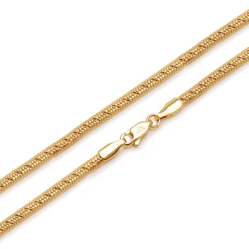 XP Šperky -- (60 cm*3 mm) Malý Had Reťazca Náhrdelníky Pre Mužov Módne Šperky Zlatá Farba 18 k Výšivky Nikel zadarmo Medi Obrázok 2