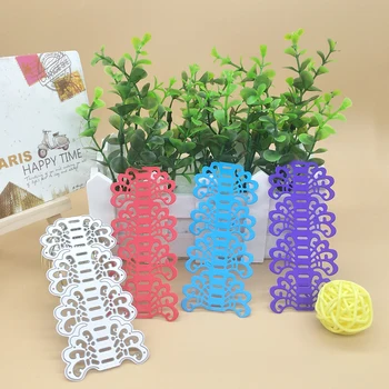 Nový typ čipky rezanie kovov zomrie slivkové kvety DIY zápisník dekorácie proces, reliéfne papierové karty