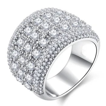 Marcatsa Luxusné Žena Veľký Kameň AAA Cubic Zirconia Jedinečný Kolo Krúžok Plný Crystal Zásnubné Prstene pre Ženy, Svadobné Šperky