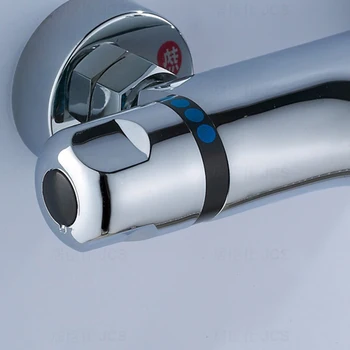 Termostatické Vane Sprchovací Zvukový Pult, Kúpeľňa Moderné Chrome Na Stenu Single-Rukoväť Sprcha Ventil Ťuknite Na Položku Sprcha Faucent