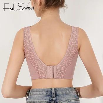 FallSweet Plus Veľkosť Podprsenky pre Ženy Čipky Sexi spodné Prádlo, Push Up Bielizeň Ženská Vesta Bralette C D E Pohár Obrázok 2
