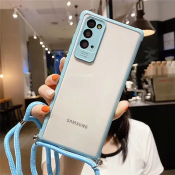 Pre Samsung Galaxy Note 20 S20 Ultra S10 Plus Prípade Pevného Priehľadného S ozdobná šnúrka na uniforme chrániť kryt puzdro pre samsung A31 A41 A51 A71 Obrázok 2