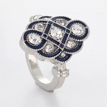 Móda Crystal Prstene pre Ženy, Luxusné Šperky Princezná Geometrické Svadobný Prsteň Zásnubný Kúzlo Darček Bijoux Femmes Celý Predaj