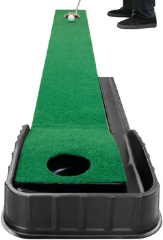 Golfové Putting Green 8 FT*1 METROV Golf Uvedenie Tréner Mini Golf Mat s Automatickým Loptu Vrátiť Funkcia pre vnútorné/Vonkajšie/Kancelárske Použitie