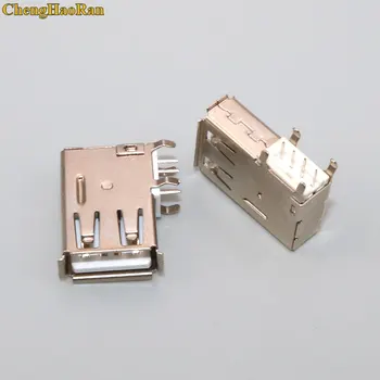 1PCS USB 2.0 Typu-Žena PCB Montáž Zásuvky Konektora, Vysoko Kvalitné Vertikálne Usb Žena Zásuvka Jack Konektorom 90 stupňov