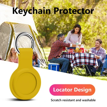 Silikónové Rám Štýl Ochranné Puzdro s Kľúčom Key Chain Dizajn pre Apple Airtags Locator Tracker ochranný Kryt