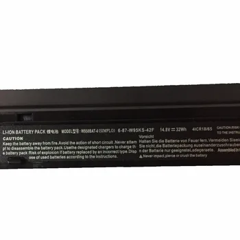 14,8 v V 32Wh W950BAT-4 Nové Originálne Notebook Batéria Pre Clevo 6-87-W95KS-42F 6-87-W95KS 4ICR18/65 bateria Obrázok 2