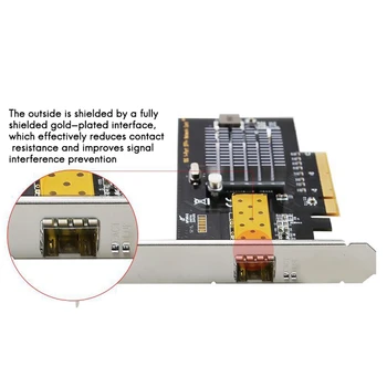 10 Gigabit PCIE Sieťová Karta pre 82599 Server Optického Vlákna Ploche PCI-E X8 Adaptér LAN SFP 10Gbit Sieťová Karta