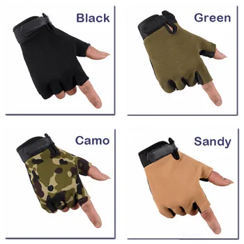 Anti-Slip Bezprstové rukavice Mužov Polovica Prst Rybolovu, Poľovníctvo Cyklistické Rukavice Vonkajšie Taktické Športové Zariadenia Camping Rukavice