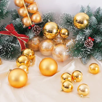 4 mm 12pcs Vianočný Stromček Loptu, Dekorácie, Vianočné Gule Červené Zlato, Striebro, Ružové a Modré Visí Doma Party Dekorácie pre domov Navidad Obrázok 2