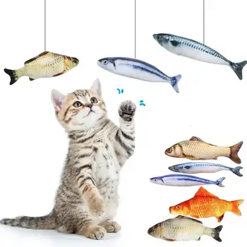 18 CM Cat Hračka Ryby Plyšové Mačka Scratcher Hračka Interaktívna Ryby Catnip Hračky Plyšové Vankúš Simulácia Ryby Hrať Hračky domáce zvieratá