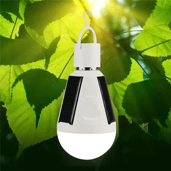 Prenosné 7w E27 Solárne Led Žiarovka Svetla, Intelligent Nabíjateľná Svietiť Dodávky