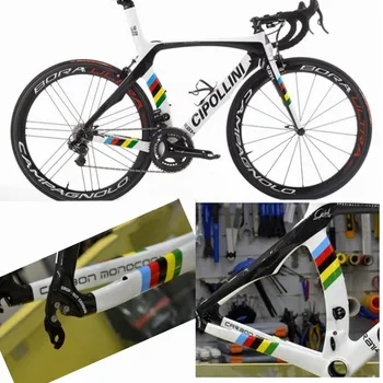 1Set Reflexné Cyklistický Rám Nálepky Požičovňa Nálepky Farieb Dúhy Dekorácie-Nálepky DIY MTB Bike Upravené Nálepky Obrázok 2