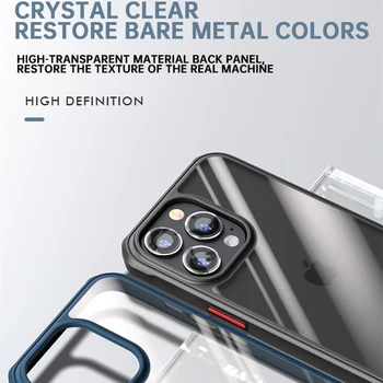 IPAKY pre iPhone 13 Prípade 13 Pro Mini Kontrast, Farebné Tlačidlá Silikónové Akrylátové Hybrid Transparentné puzdro pre iPhone 13 Pro MAX Prípade Obrázok 2