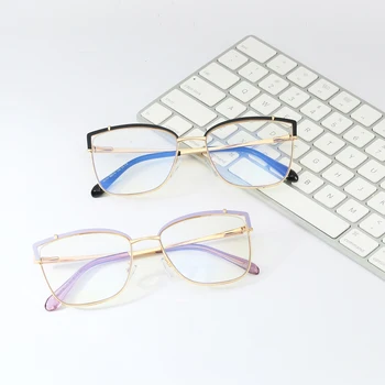 Peekaboo jasné, šošovky, optické okuliare modré svetlo kovový rám žena mačka okuliare rám ženy módne dámske darčekové predmety Obrázok 2