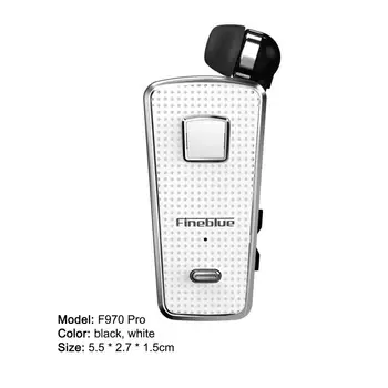 Pôvodné Fineblue F970pro Mini Portable in-ear Bezdrôtové Bluetooth BT 5.0 Headset F970 Pro Slúchadlá upozorňuje Black teleskopická
