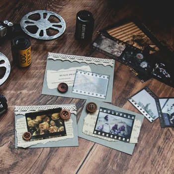 Nový 30pcs PET Vintage Film Kvet Scrapbooking Bullet Denníku, Dekoračné Nálepky, Štítok Denník Papiernictvo Album Nálepky