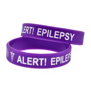 1PC Upozornenie Epilepsia Silikónový Náramok pre Každodenné Pripomienka Deti Veľkosť Candy Farby Obrázok 2