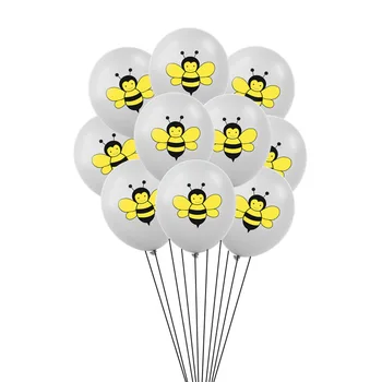 12 Palcový Narodeninová Párty, Baby Sprcha Dekorácie Cartoon Bee Sequin Balón Nastaviť