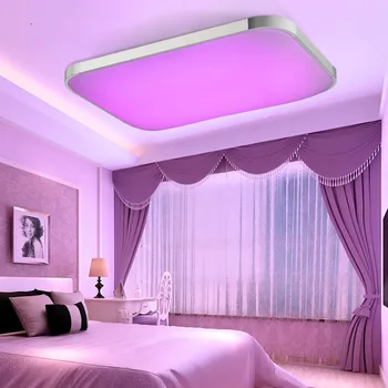 Moderné LED Stropné Svietidlá Lampa RGB pre obývacia izba, spálňa 90-260V stmievač námestie flush mount stropné led plafondlamp detská izba