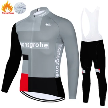 Boraful Hansgrohe Zimné Thermal Fleece ropa ciclismo hombre cyklistické oblečenie, cyklistické vybavenie mtb jersey cyklistické šortky велоформа