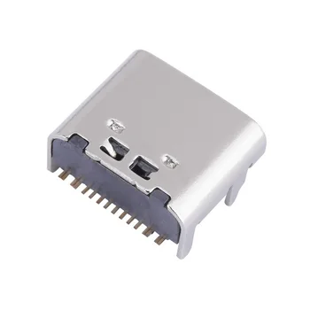 10 ks/veľa 5A 20V Micro USB Konektor Typu C 3.1 6 Pin SMT Zásuvka Konektor Samica Port Jack Chvost Konektor Pre vysoký prúd nabíjania