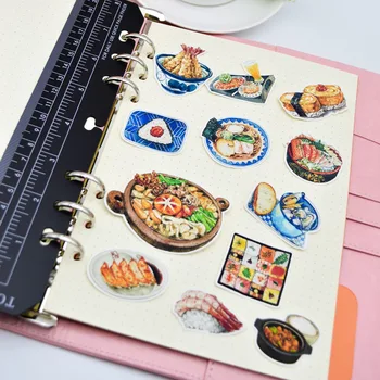 35pcs Kawaii akvarel Japonské Sushi jedlo dekorácie-nálepky suché lepidlo /ručné knihy Denník papiernictvo vestník nálepky