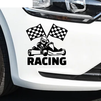 Predaj Tvorivosti Dizajn Karting Auto Nálepky a Otlačkom Styling Anti - Karosériou Okenné Dekorácie, Doplnky PVC,28cmx21cm