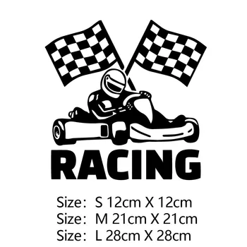 Predaj Tvorivosti Dizajn Karting Auto Nálepky a Otlačkom Styling Anti - Karosériou Okenné Dekorácie, Doplnky PVC,28cmx21cm Obrázok 2