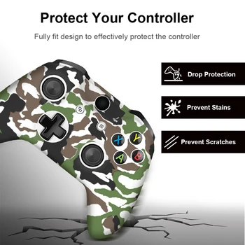 Pre Xbox One X/Slim Radič Gamepad Silikónový Kryt Gumy, Kože Prípade Ochranných Pre Xbox Jeden Slim Ovládač Palec Rukoväte Čiapky Obrázok 2