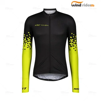 2021 cyklistika dres Ženy Dlhý Rukáv Oblečenie Športové MTB Tím Bunda Maillot Ropa Ciclismo Jar Priedušná Športové oblečenie Obrázok 2