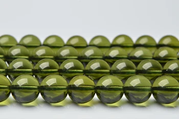 Zriedkavé tmavo zelená nádherné Moldavite 6mm-12mm 1 prameňov/set Super silná energia kameňa （o 38cm）