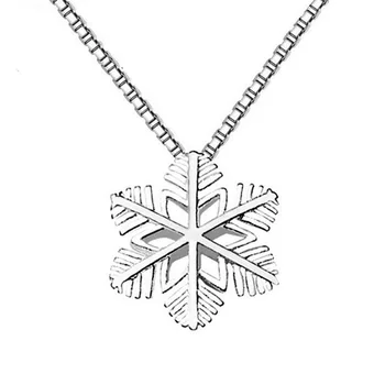 925 Sterling Silver Snowflake Prívesok Náhrdelníky pre Ženy, Luxusné Minimalistický Clavicle Reťazca Príslušenstvo