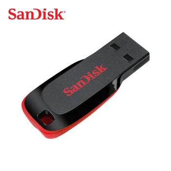 SanDisk USB Flash Disk Cruzer Blade U Diskov s kapacitou 8 gb 16 GB 32 GB Mini Pen Drive 64 GB 128 GB USB 2.0 Flash Memory Stick (SDCZ50)
