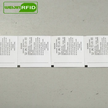 UHF RFID práčovňa tag tlač Umývateľný oblečenie 50x48 915 868 860-960M Impinj Monza R6 EPC Gen2 6C smart karty pasívne RFID tagy Obrázok 2
