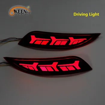 OKEEN 2x Auto LED Zadný Nárazník Reflektorom Svetla na Ford Focus 2016 2017 2018 Jazdy Svetlo Prúdi Zase Signálneho Svetla do Hmly na Čítanie