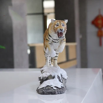 1/10 Rozsahu 27 cm Obrázok Príslušenstvo Snow Tiger Biely Simulácia Severovýchodne Tiger Dekorácie Remesiel Model Hračky Box pre Fanúšikov Dary