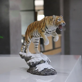 1/10 Rozsahu 27 cm Obrázok Príslušenstvo Snow Tiger Biely Simulácia Severovýchodne Tiger Dekorácie Remesiel Model Hračky Box pre Fanúšikov Dary Obrázok 2