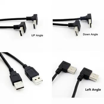 1x USB 2.0 Typ A Samec Na USB 2.0 Muž Plug Údaje Rozšírenie Adaptér Konektor Kábel Kábel 25 cm Obrázok 2