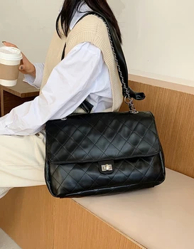 Móda ženy bagTop kvality žien taška kožené dámy ramenní taška veľká kapacita klasické dizajnér kabelka
