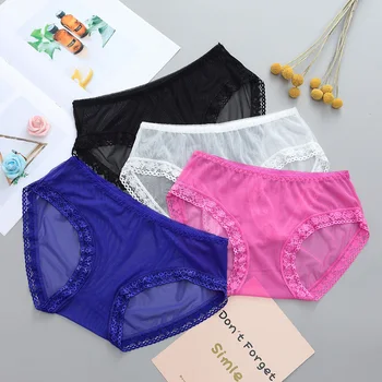 Letné Zábal Dizajn Sexy Dámy Plus Veľkosť Oka Transparentné Nohavičky Spodné Prádlo, Módne Low-Rise Ženy Bielizeň Bezšvové Nohavičky