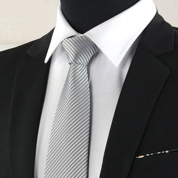 Pánske Kravaty Prúžok Pevné Módne Väzby pre Mužov Svadobný Oblek Business Strany Klasický Svadobný Bežné Čierne Tričko Príslušenstvo Kravata