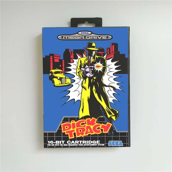 Dick Tracy - EUR Kryt S Retail Box 16 Bit MD Hra Karty pre Sega Megadrive Genesis, Video Herné Konzoly