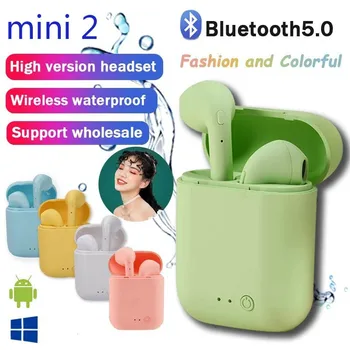 Mini-2 Bezdrôtové Slúchadlá Nepremokavé Športové Slúchadlá Pre všetkých telefónov, Headset PK i7s i12 i9s tws Bluetooth Slúchadlá Obrázok 2